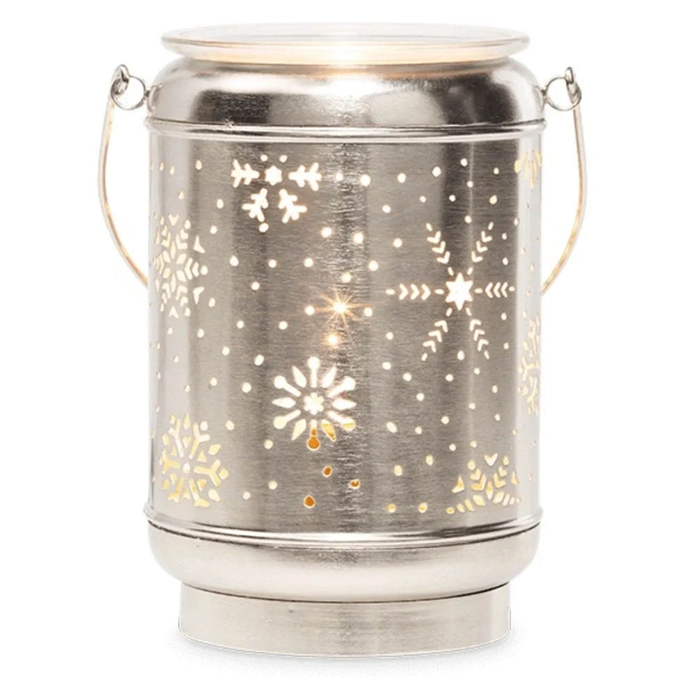 Scentsy Solitude Silver Snowflake Lantern BNIB